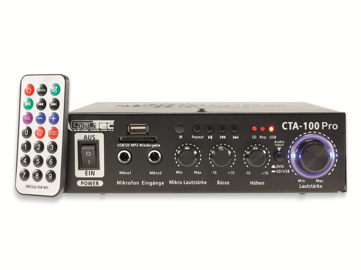 CHILITEC Mini-HiFi-Verstärker CTA-100 pro